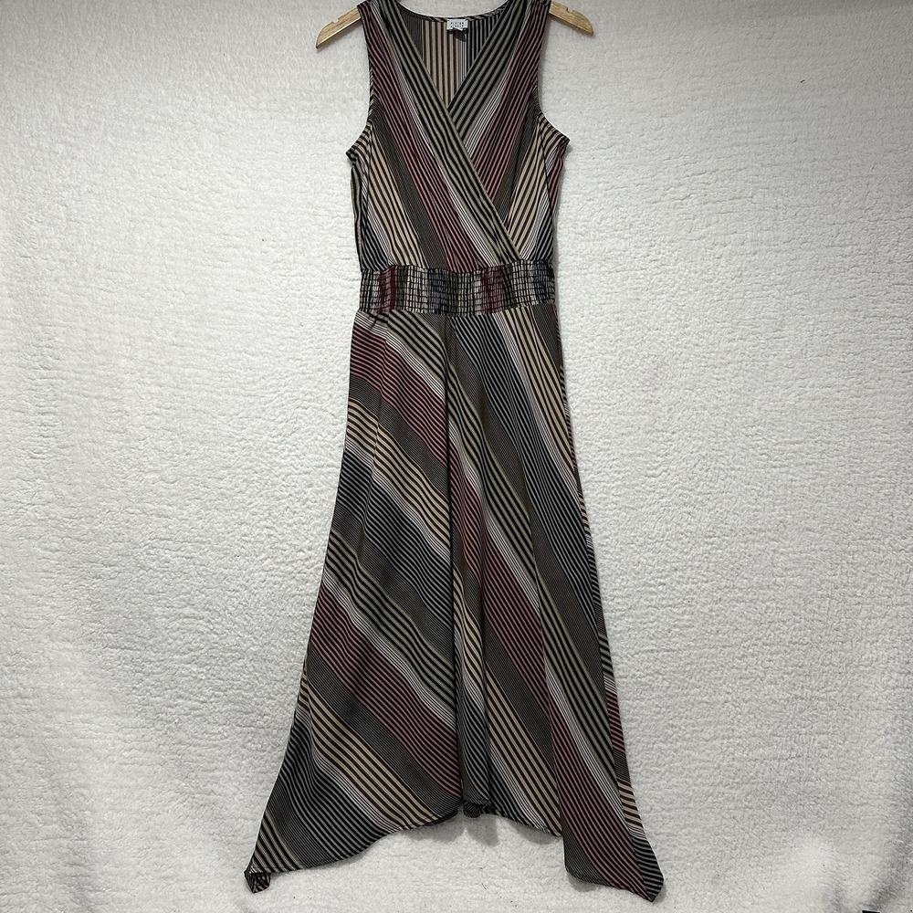Peyton Jensen Women's Multicolor Stripe Sleeveless Maxi Dress Size S Made In USA - Picture 1 of 8